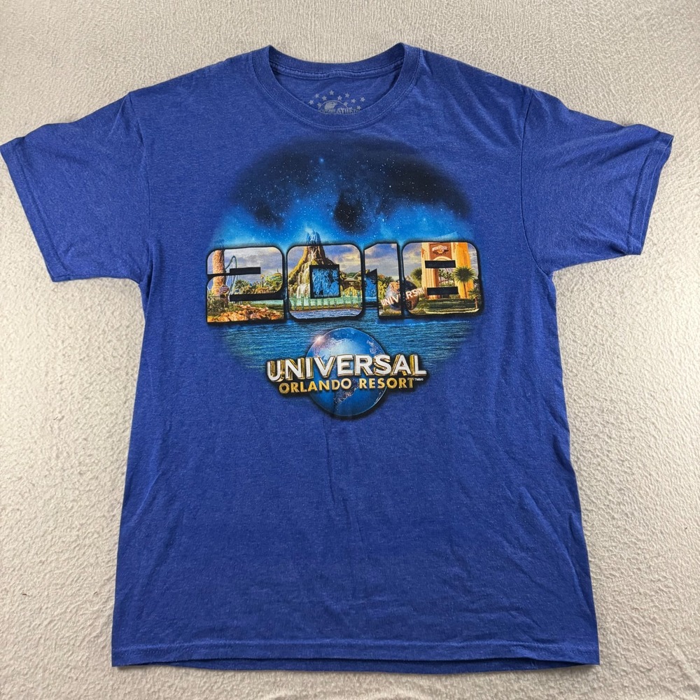 Universal Studios Orlando Resort T-Shirt Mens M Blue 2018 Graphic Tee